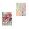 "Pastel Bouquets Maybe She's a Wildflower" 2-Piece Vignette by Kait Roberts, White Frame