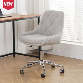 Modern teddy fleece fabric with chrome legs living room furniture dining chair, soft and comfortable, lift adjustment, free movement convenient