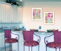 "Floral Designs" 2-Piece Vignette by Kait Roberts, White Frame