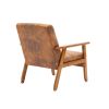 Accent Chairs Set of 2 with Side Table, Mid Century Modern Accent Chair, Wood and Fabric Armchairs Side Chair, Lounge Reading Comfy Arm Chair for Livi