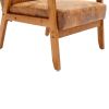Accent Chairs Set of 2 with Side Table, Mid Century Modern Accent Chair, Wood and Fabric Armchairs Side Chair, Lounge Reading Comfy Arm Chair for Livi