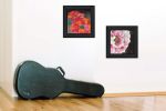 "Blooms on Black" 2-Piece Vignette by Lisa Morales, Black Frame