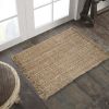 Bohemian Handwoven Natural Braided Jute Reversible Indoor Area Rug