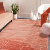 Veer Modern Abstract Wood Grain Indoor Area Rug or Runner Rug