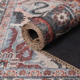 Mesa Rustic Distressed Medallion Indoor Area Rug or Runner Rug (Color: Brown, size: 3'6"x5'6")