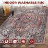 Mesa Rustic Distressed Medallion Indoor Area Rug or Runner Rug