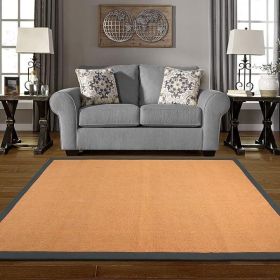 Natural Classic Jute Indoor Area Rug (Color: Navy Blue, size: 5'x8')