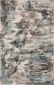 Kahuna Modern Abstract Striped Indoor Area Rugs or Runner Rug (Color: Rivulet, size: 4'x6')