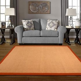 Natural Classic Jute Indoor Area Rug (Color: Rust, size: 4'x6')